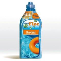 Floculant piscine - BSI - Micro Floc 1 L - Liquide - Clarifie eau trou