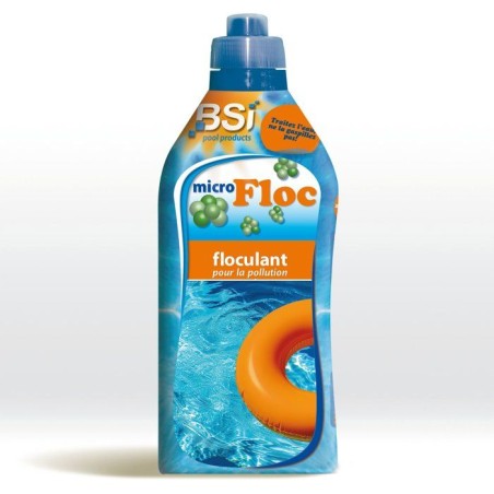 Floculant piscine - BSI - Micro Floc 1 L - Liquide - Clarifie eau trou