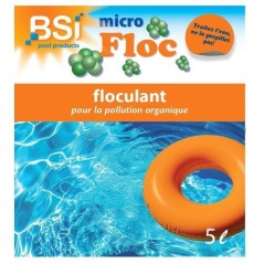 Floculant piscine - BSI - Micro Floc 5 L - Puissant - Clarifiant eau -