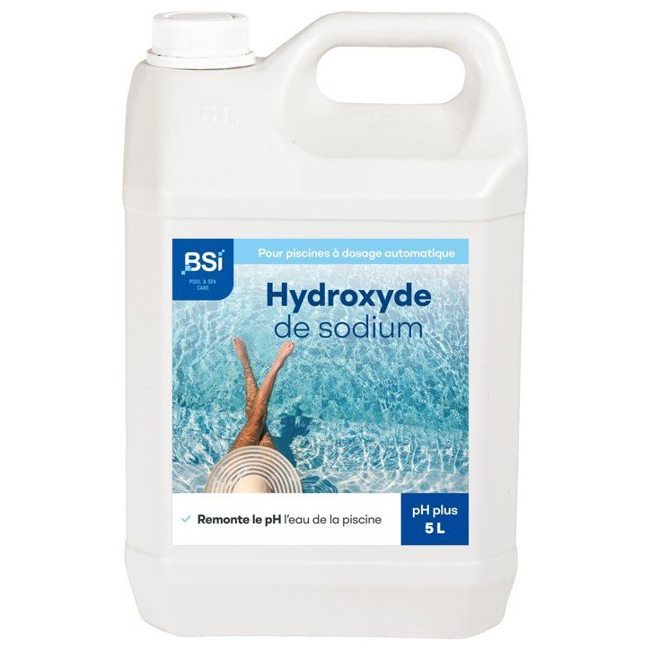 Correcteur pH piscine - BSI - pH Plus Liquide 5 L - Dosage automatique - Ajustement pH - Piscine Correcteur pH piscine - BSI - pH Plus Liquide 5 L - Dosage automatique - Ajustement pH - Piscine