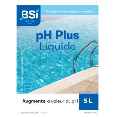 Correcteur pH piscine - BSI - pH Plus Liquide 5 L - Dosage automatique - Ajustement pH - Piscine