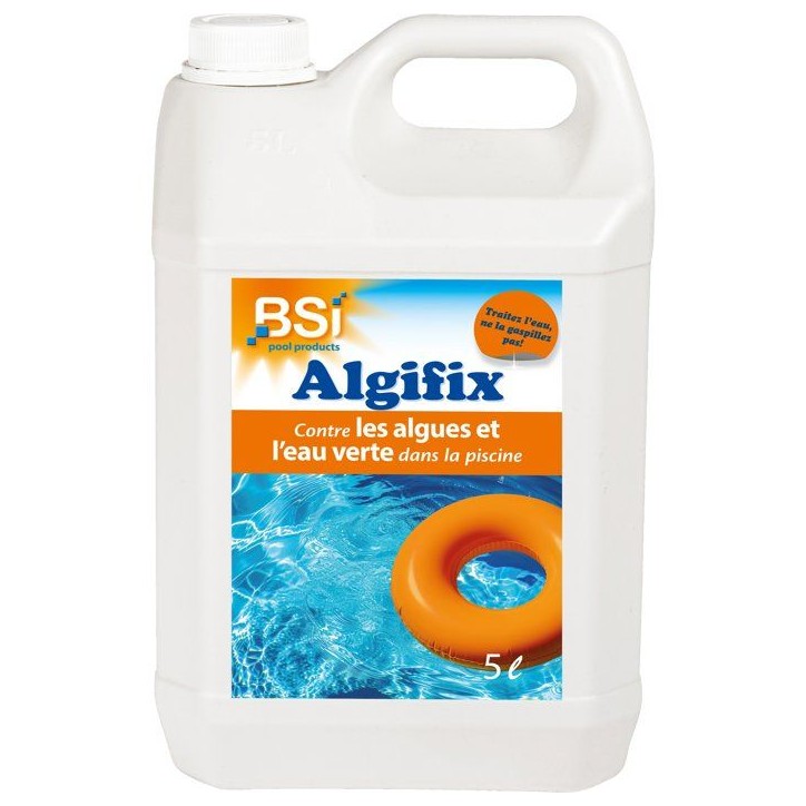 Anti-algues piscine - BSI - Algifix 5 L - Liquide - Eau claire - Prévention algues