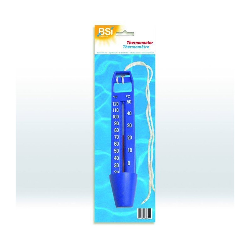 Thermometre piscine - BSI - Thermometre 26 cm - Étanche - Flottant ou