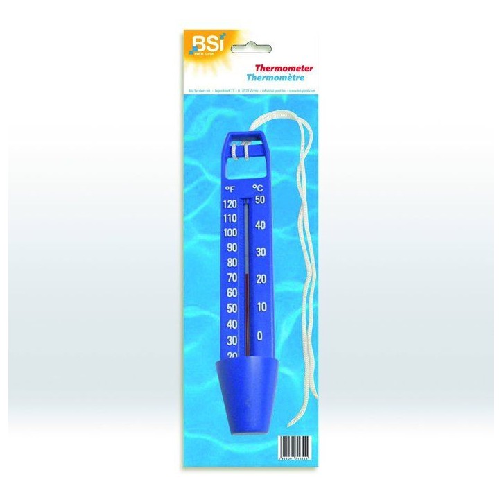 Thermometre piscine - BSI - Thermometre 26 cm - Étanche - Flottant ou suspendu - Lecture facile Thermometre piscine - BSI - Thermometre 26 cm - Étanche - Flottant ou suspendu - Lecture facile