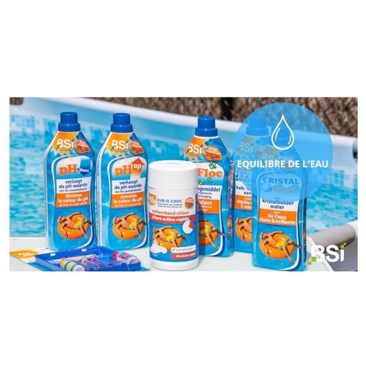 Recharge testeur eau piscine - BSI - Testeur pH & Chlore - Recharge kit - Analyse eau piscine & spa - Contrôle qualité eau Recharge testeur eau piscine - BSI - Testeur pH & Chlore - Recharge kit - Analyse eau piscine & spa - Contrôle qualité eau