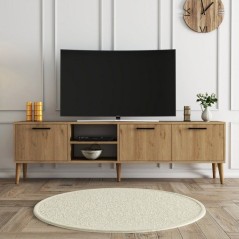 Meuble TV - EXXEN - Chene - 180 x 53 x 35 cm