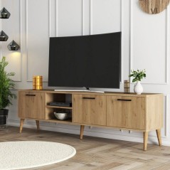 Meuble TV - EXXEN - Chene - 180 x 53 x 35 cm
