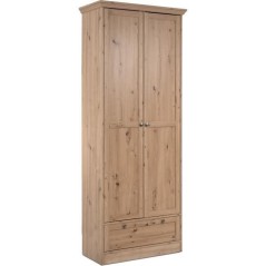 Armoire - Landwood - Décor chene artisan - 2 Portes - 1 Tiroir - L80