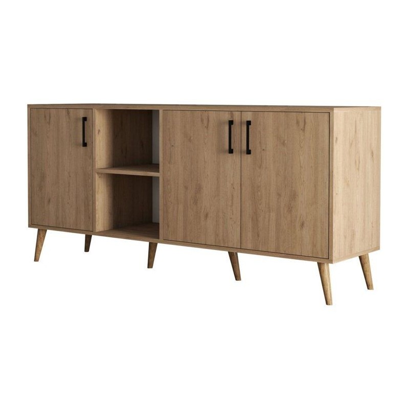 Buffet - EXXEN - 3 portes - 180 x 80 x 45 cm - Chene