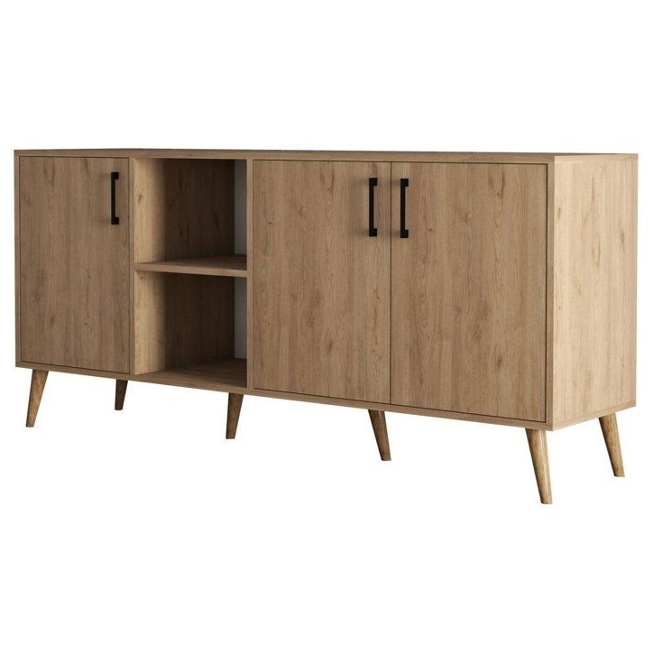 Buffet - EXXEN - 3 portes - 180 x 80 x 45 cm - Chene Buffet - EXXEN - 3 portes - 180 x 80 x 45 cm - Chene
