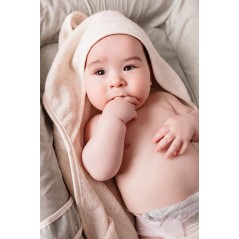 Drap de bain XXL Parent / Bébé - CANDIDE - 100x100 cm - Ecru