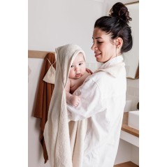 Drap de bain XXL Parent / Bébé - CANDIDE - 100x100 cm - Ecru