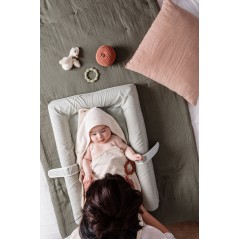 Drap de bain XXL Parent / Bébé - CANDIDE - 100x100 cm - Ecru