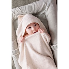 Drap de bain XXL Parent / Bébé - CANDIDE - 100x100 cm - Ecru