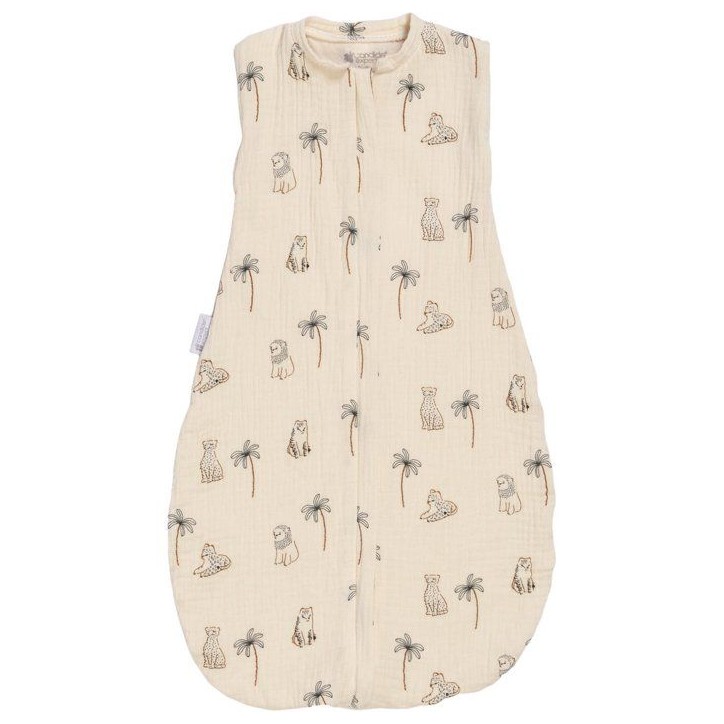 Gigoteuse d'emmaillotage 2-en-1 - CANDIDE - 55 cm - 0/3 mois - Blanc imprimé lange tigre