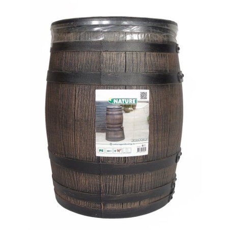 Récupérateur d'eau - NATURE - Barrique - 50 litres - PE rotomoulé -