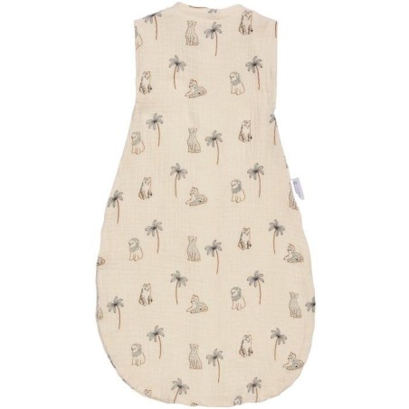 Gigoteuse d'emmaillotage 2-en-1 - CANDIDE - 55 cm - 0/3 mois - Blanc imprimé lange tigre