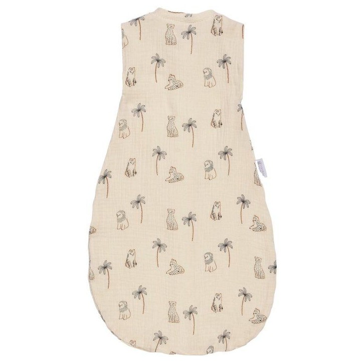 Gigoteuse d'emmaillotage 2-en-1 - CANDIDE - 55 cm - 0/3 mois - Blanc imprimé lange tigre