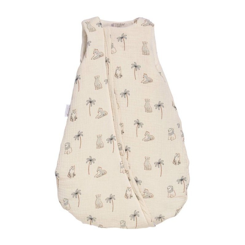Mini douillette - CANDIDE - 55 cm - 0/3 mois - Blanc imprimé lange ti