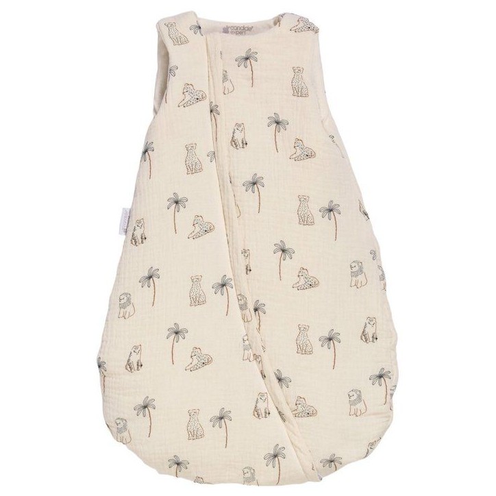 Mini douillette - CANDIDE - 55 cm - 0/3 mois - Blanc imprimé lange tigre Mini douillette - CANDIDE - 55 cm - 0/3 mois - Blanc imprimé lange tigre