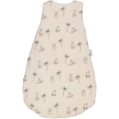 Mini douillette - CANDIDE - 55 cm - 0/3 mois - Blanc imprimé lange tigre