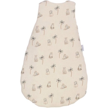 Mini douillette - CANDIDE - 55 cm - 0/3 mois - Blanc imprimé lange tigre