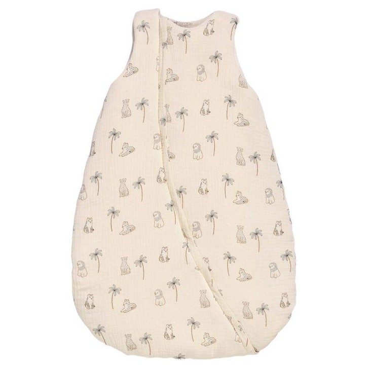 Douillette naissance - CANDIDE - 70 cm - 3/9 mois - Blanc imprimé lange tigre Douillette naissance - CANDIDE - 70 cm - 3/9 mois - Blanc imprimé lange tigre