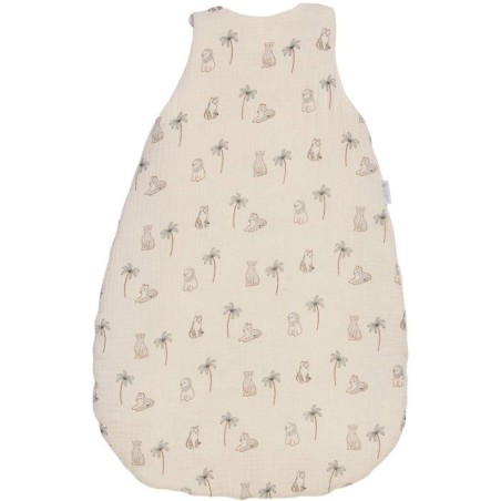 Douillette naissance - CANDIDE - 70 cm - 3/9 mois - Blanc imprimé lange tigre