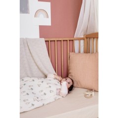 Douillette naissance - CANDIDE - 70 cm - 3/9 mois - Blanc imprimé lan