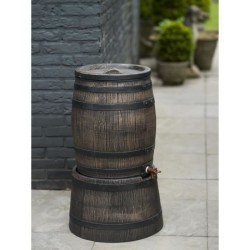 Récupérateur d'eau - NATURE - Barrique - 50 litres - PE rotomoulé -