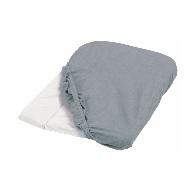 Housse de matelas a langer - CANDIDE - Eponge - 50 x 75 cm - Gris