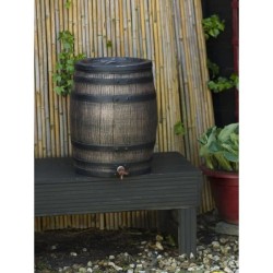 Récupérateur d'eau - NATURE - Barrique - 50 litres - PE rotomoulé -