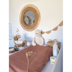 Housse de matelas a langer - CANDIDE - Eponge - 50 x 75 cm - Cassonade