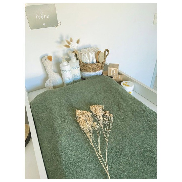 Housse de matelas a langer - CANDIDE - Eponge - 50 x 75 cm - Kaki