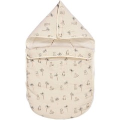 Nid d'ange - CANDIDE - 70 cm - 0/3 mois - Blanc imprimé lange tigre