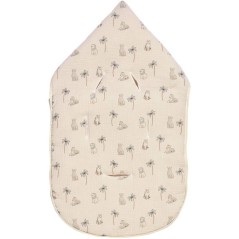 Nid d'ange - CANDIDE - 70 cm - 0/3 mois - Blanc imprimé lange tigre