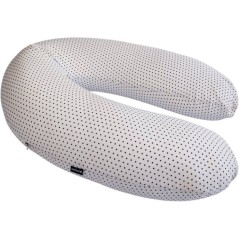 Coussin de maternité - CANDIDE - Jersey imprimé étoiles - Blanc / Bleu marine