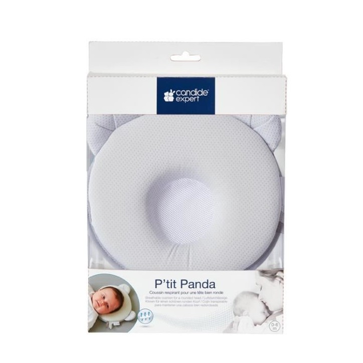 Cale-tete - CANDIDE - P'tit Panda- Confort ergonomique - Textile doux - Gris foncé