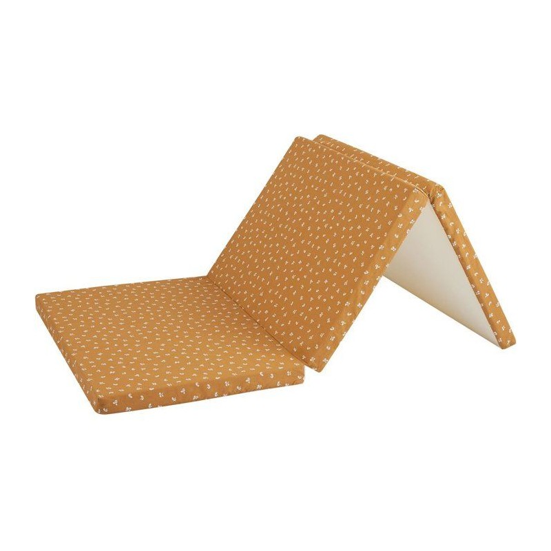 Matelas de voyage - 120 x 60 cm - Ep. 4 cm - Pliant - Camel - CANDIDE