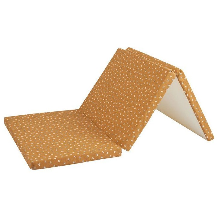 Matelas de voyage - 120 x 60 cm - Ep. 4 cm - Pliant - Camel - CANDIDE