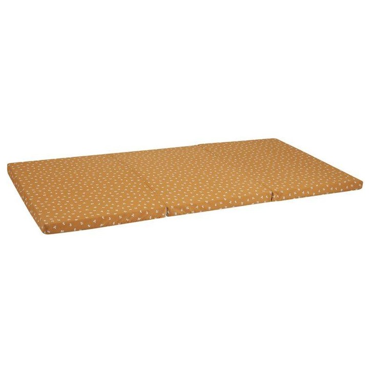 Matelas de voyage - 120 x 60 cm - Ep. 4 cm - Pliant - Camel - CANDIDE