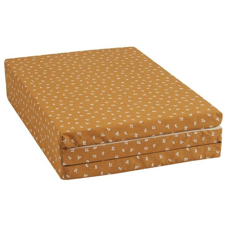 Matelas de voyage - 120 x 60 cm - Ep. 4 cm - Pliant - Camel - CANDIDE