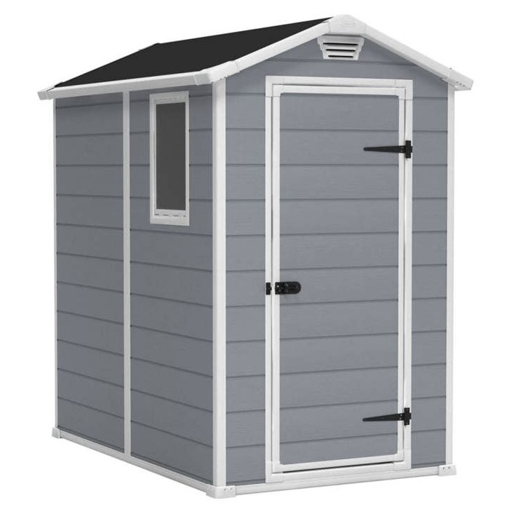 Abri de jardin 2,5 m² KETER Manor 46S, 192 x 130 x 198 cm - Abri résistant aux intempéries, Gris