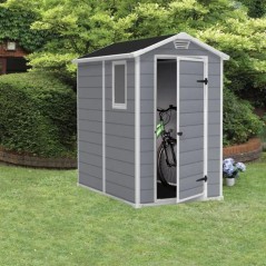 Abri de jardin 2,5 m² KETER Manor 46S, 192 x 130 x 198 cm - Abri résistant aux intempéries, Gris