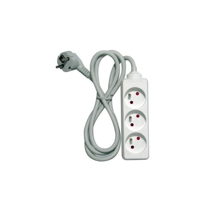 CHACON Bloc multiprise 3 prises 16A 1,5m blanc CHACON Bloc multiprise 3 prises 16A 1,5m blanc