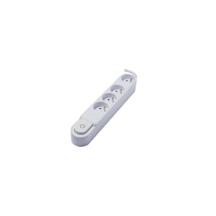 Bloc multiprise - CHACON - 4 prises 16A - Interrupteur - Blanc Bloc multiprise - CHACON - 4 prises 16A - Interrupteur - Blanc