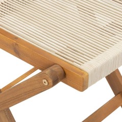 Lot de 2 chaises de jardin pliantes - AWANA - Bois d'acacia FSC - Cord