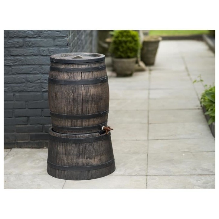 Récupérateur d'eau - NATURE - Baril - 30,5x58 cm - Marron - 120L Récupérateur d'eau - NATURE - Baril - 30,5x58 cm - Marron - 120L