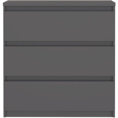 Commode CHELSEA 3 Tiroirs - Couleur gris anthracite - L 77,2 x P 42 x