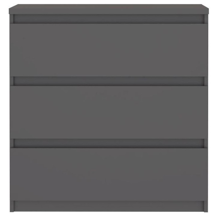Commode CHELSEA 3 Tiroirs - Couleur gris anthracite - L 77,2 x P 42 x H 79,9 cm Commode CHELSEA 3 Tiroirs - Couleur gris anthracite - L 77,2 x P 42 x H 79,9 cm